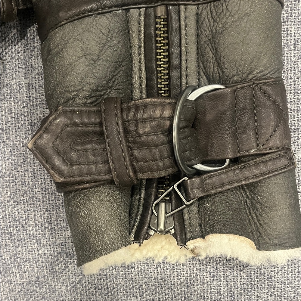 Shearling Lined Leather Jacket - image 2